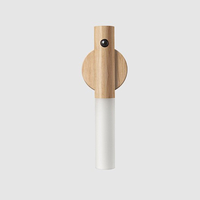Magnetic Wood Motion Sensor Wall Light