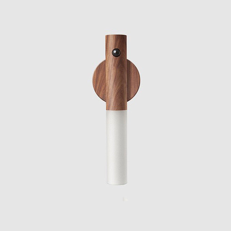 Magnetic Wood Motion Sensor Wall Light