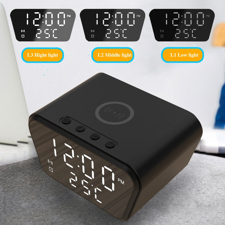 2-in-1 Wireless Charging Temperature Clock