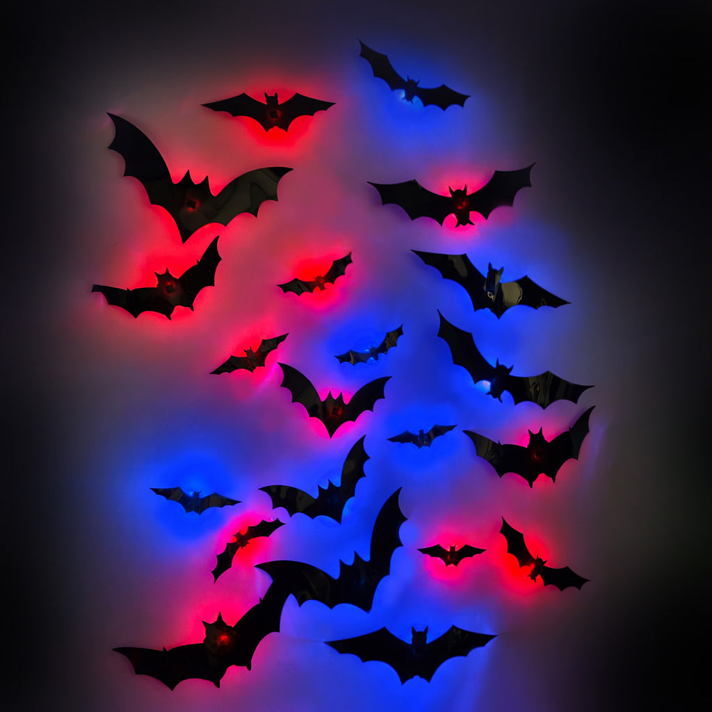 Halloween 3D LED Bat Night Light Wall Decoration