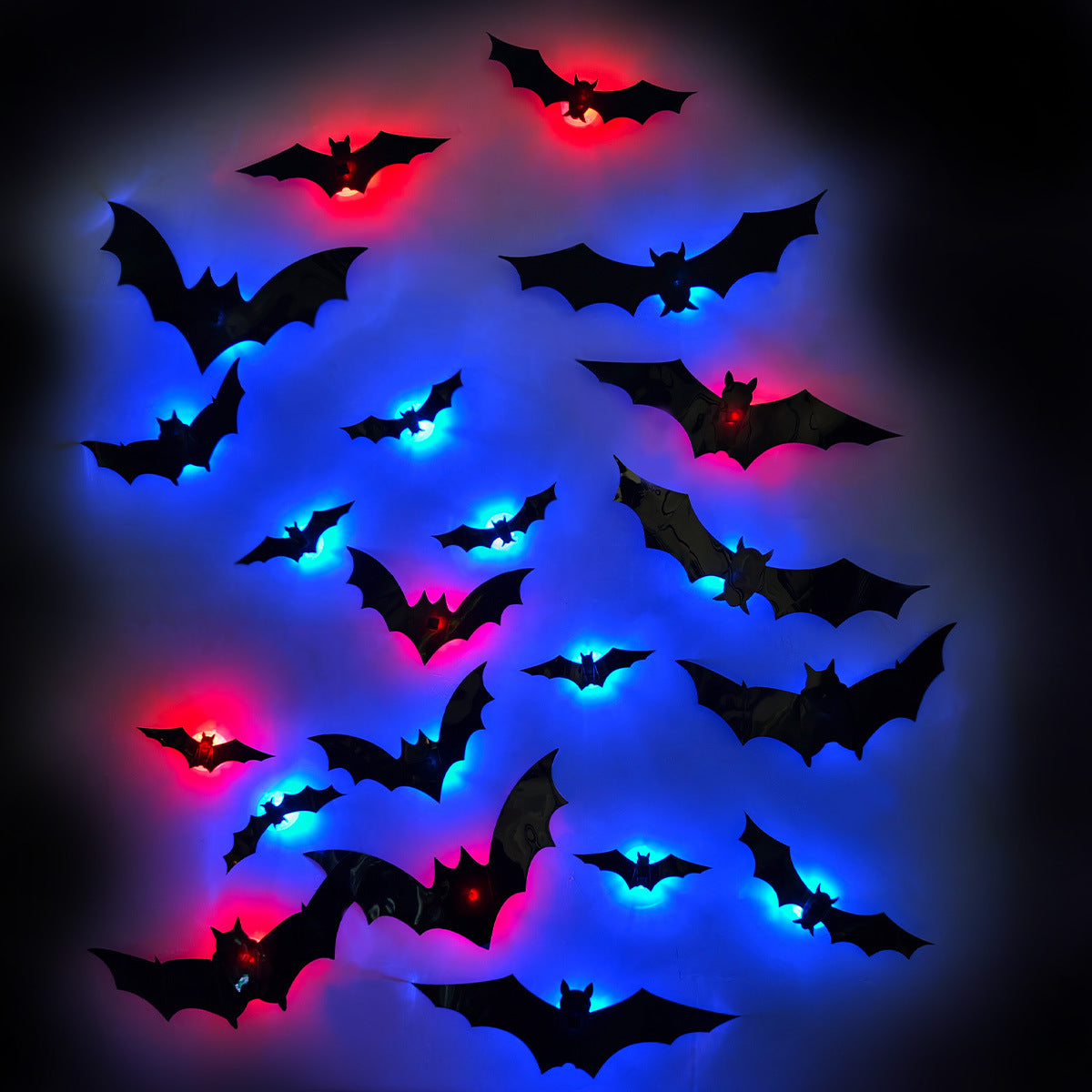 Halloween 3D LED Bat Night Light Wall Decoration