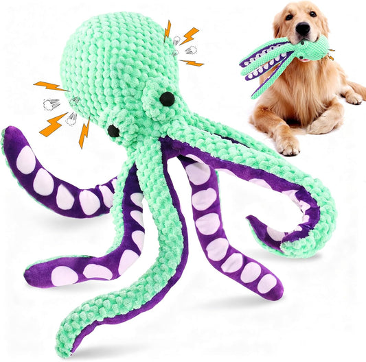 Large Plush Squeaky Toys - Soft Fabric for Small/Medium/Large Dogs, Ideal for Play, Training & Gifts