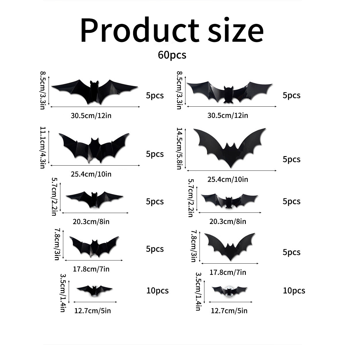 Halloween 3D LED Bat Night Light Wall Decoration