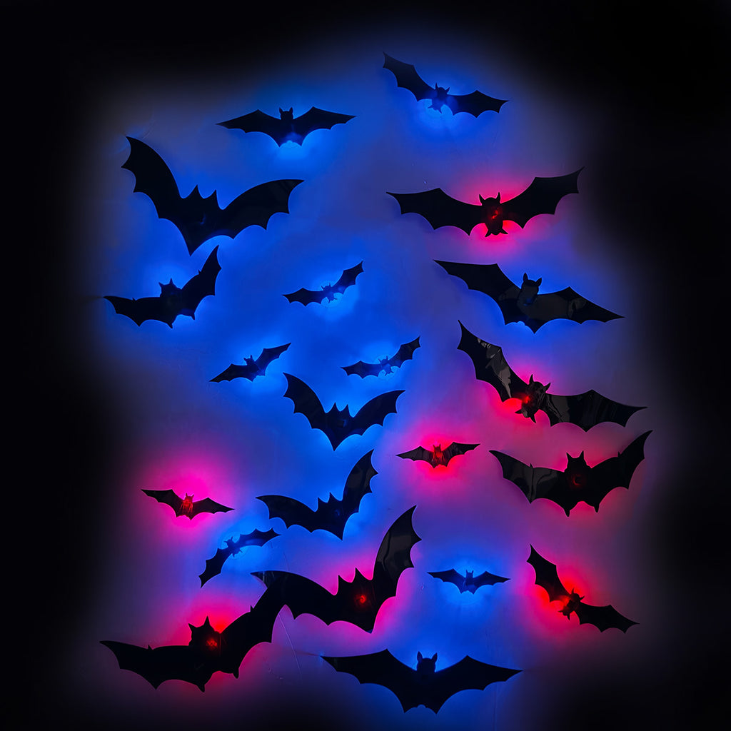 Halloween 3D LED Bat Night Light Wall Decoration