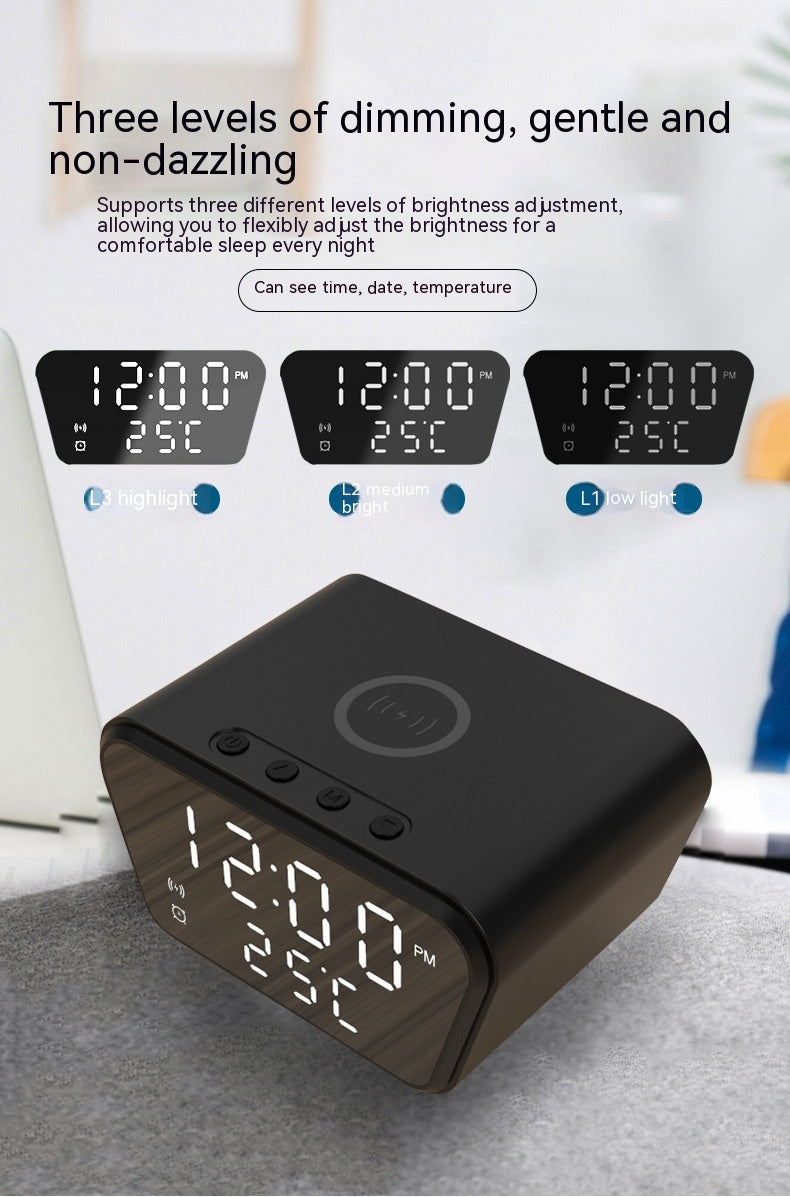 2-in-1 Wireless Charging Temperature Clock