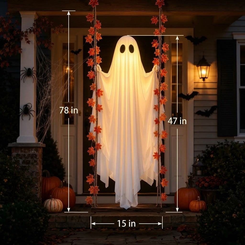 Halloween Hangman Swinging Ghost